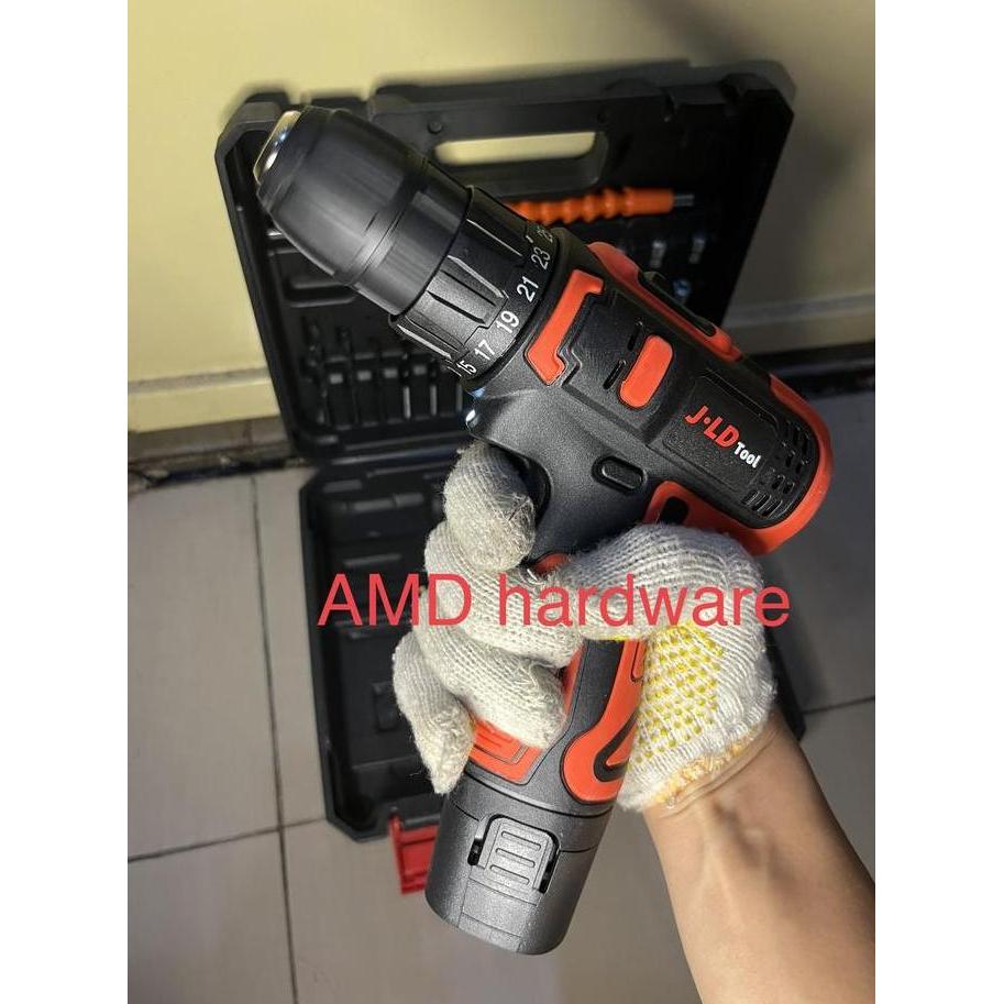 Soon- Mesin Bor Baterai Cordless Drill 12V Set Lengkap Mata Bor Nagawa Jld