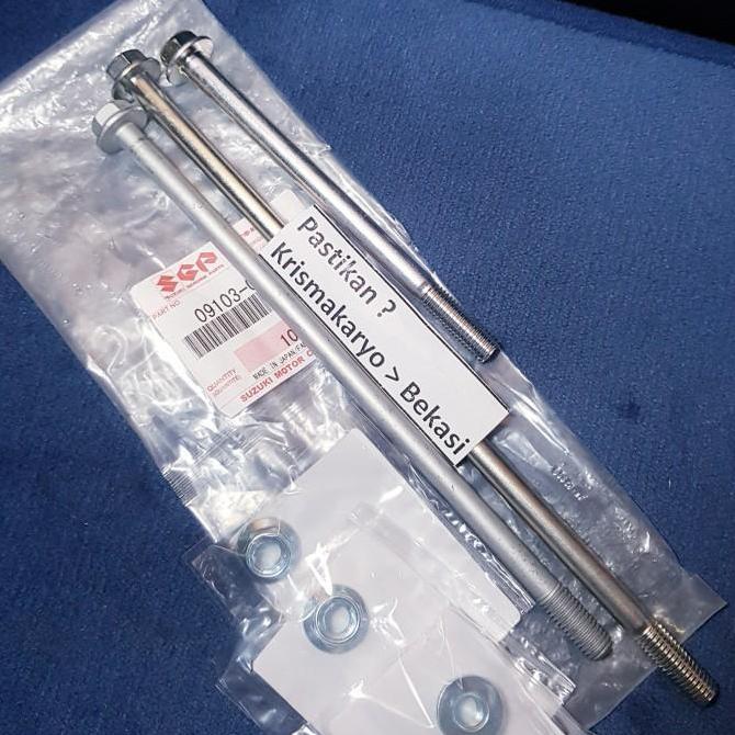 Promo Baut Pegangan Mesin Satria 2 tak Hiu 2t Lumba Ori Monting 2tak Mounting Rangka Suzuki Diskon