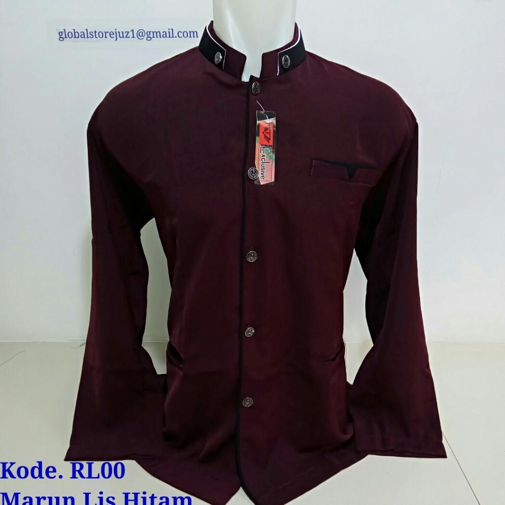 VIREKAMART JASKO JAS KOKO LIS POLOS KOMBINASI  TERLARIS JASKO ABU TUA LIS HITAM PUTIH KUNING MERAH B