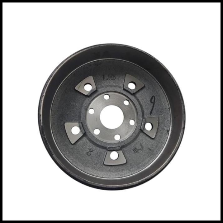 DISKON TROMOL BELAKANG JIALING LOBANG LUBANG 5 + 6 DIAMETER 220 MOTOR RODA 3 
