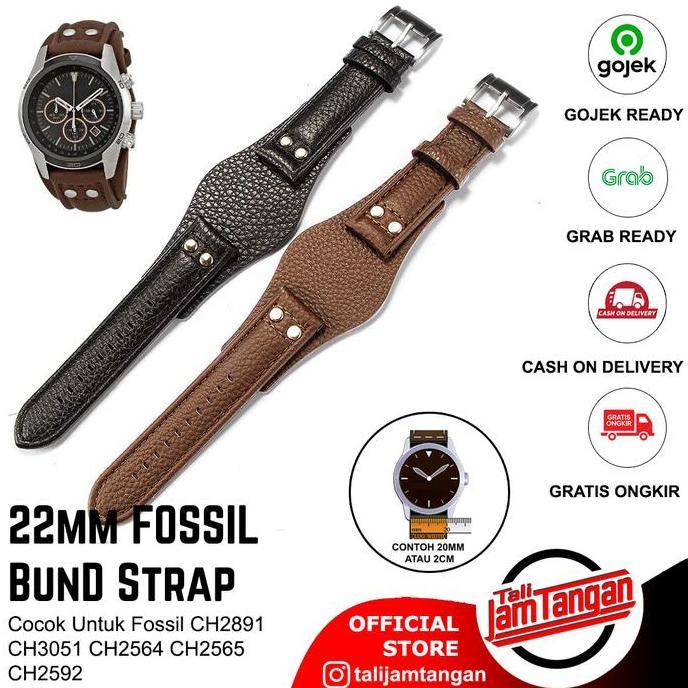 Tali Jam Tangan Bund Strap untuk Fossil CH2891 CH3051 CH2564 CH2565 terlaris