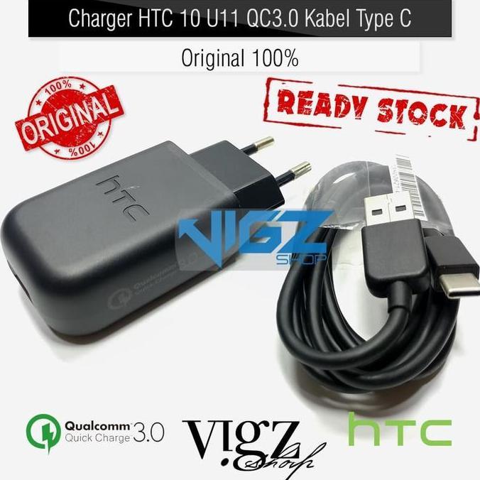 Charger Htc 10 U11 Quick Charge 3.0 Kabel Usb Type C Original 100% Big Sale