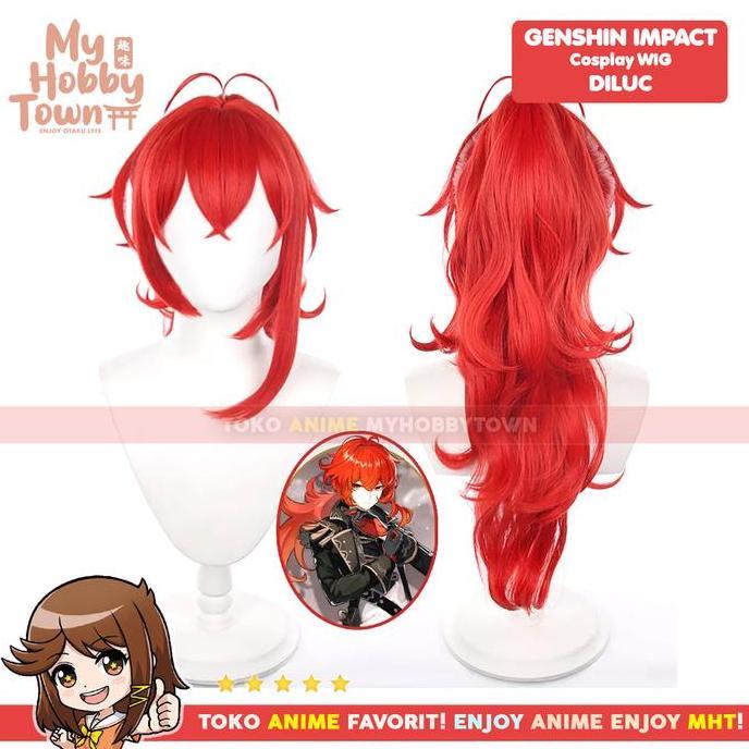 Wig Cosplay Anime Game Diluc