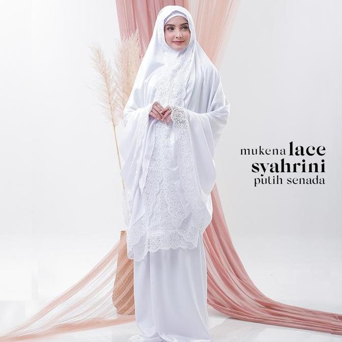Leesy.id - Mukena Dewasa Jumbo Satin Velvet Motif L Syahrini