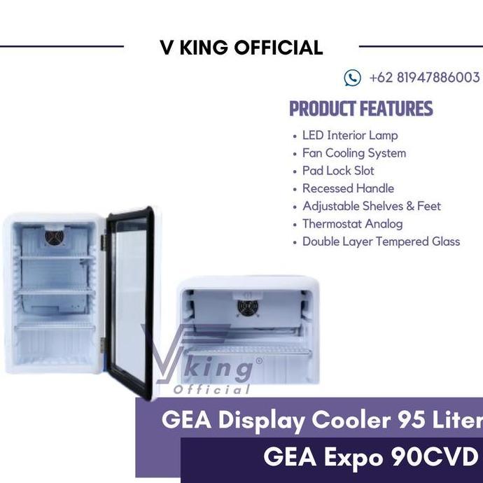 Terlaris Gea Expo 90Fd / Expo 90 Fd Bar Chiller Showcase Display Cooler Mini Kulkas Pendingin