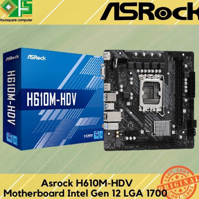 Asrock H610M-HDV Motherboard Intel Gen 12 Socket LGA 1700