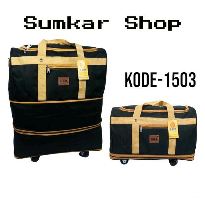 HARGA SAHABAT - Tas Pakaian AKZ / Travel Bag Tingkat Roda Troli / Tas Lipat 3 & 4 Tingkat / Tas Mudi