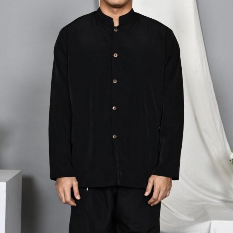 Setelan Baju Pangsi Dewasa Lengan Dengan Iket Kepala - Baju Pangsi Sunda - Setelan Baju Pencak Silat