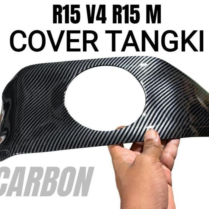 Cover Tangki R 15 V4 Carbon /  Tangki Carbon R15 V4 R15 M Carbon Aksesoris R15 V4 Variasi R15 V4 Aks