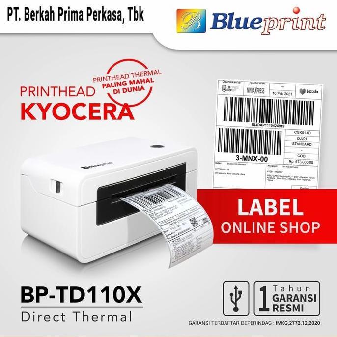 DIAMBU Printer Label BLUEPRINT TD 110X. ORI GARANSI FULL