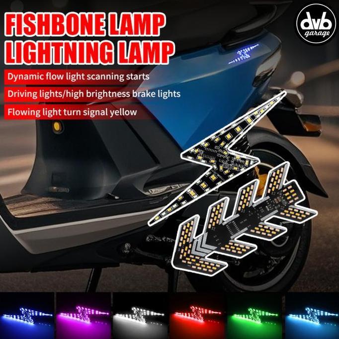 SHWARASA LED TEMPEL SEIN RUNNING 12-36V RGB STRIP PANAH LIGHTNING WATERPROOF MOTOR MOBIL TRUK BUS