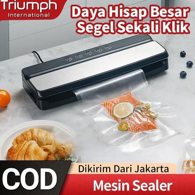 ESOKUIKI Mesin Vacuum Sealer Makanan Otomatis [Garansi 1 Tahun] - Penyegel Kedap Udara untuk Rumah T
