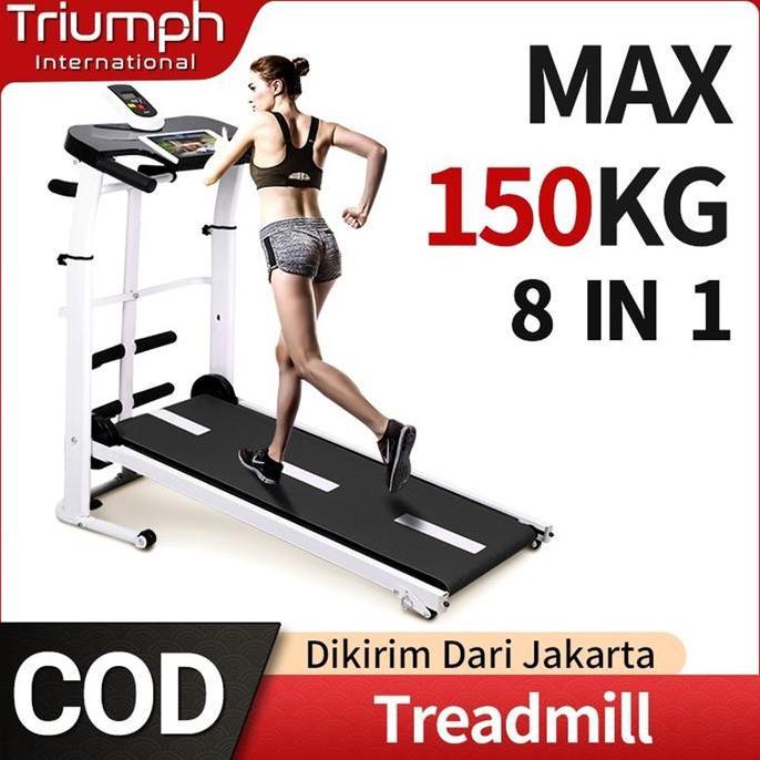 ESOKUIKI Treadmill Manual Multifungsi Alat Olahraga Treadmill Olahraga Bluetooth Gym Treadmill