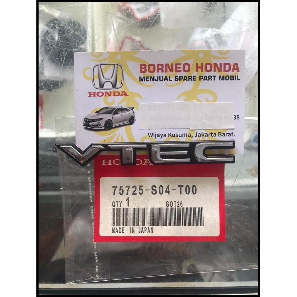 TERBARU LOGO EMBLEM BAGASI BELAKANG STIKER TULISAN VTEC JAZZ OLD GD3 CITY GD8 STREAM CIVIC ES CENTUR
