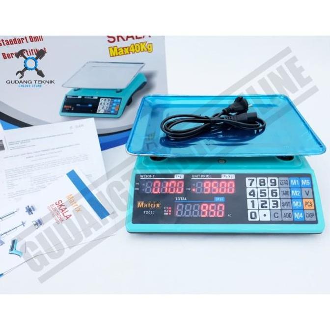 VIST Timbangan Duduk Digital Matrix TD030 30Kg Timbangan Digital ACS MATRIX