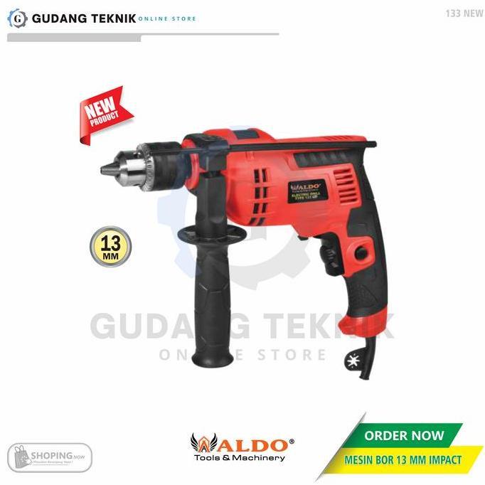 GUNMED Mesin Bor CORDLESS 13mm ALDO 133-NEW /Mesin Bor tangan 13 mm 710W ALDO