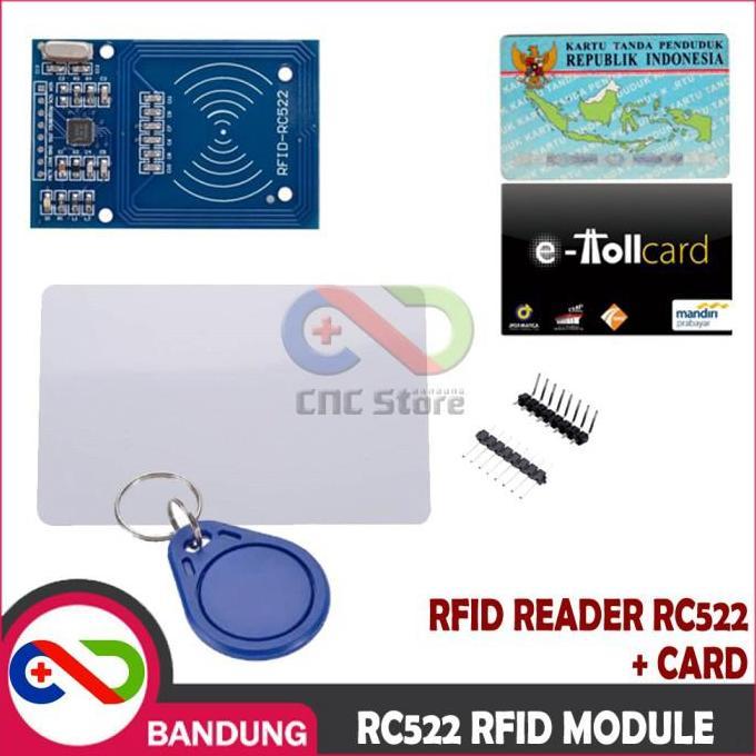 URCHILEST MFRC-522 RC522 RFID Module Reader Kartu RFID, E-KTP, E-Toll, & Keychain