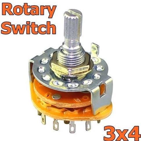 SAKLAR PUTAR ROTARY SWITCH 3X4 SELECTABLE SWITCH SELECTOR AUDIO - 3X4 4 POSISI