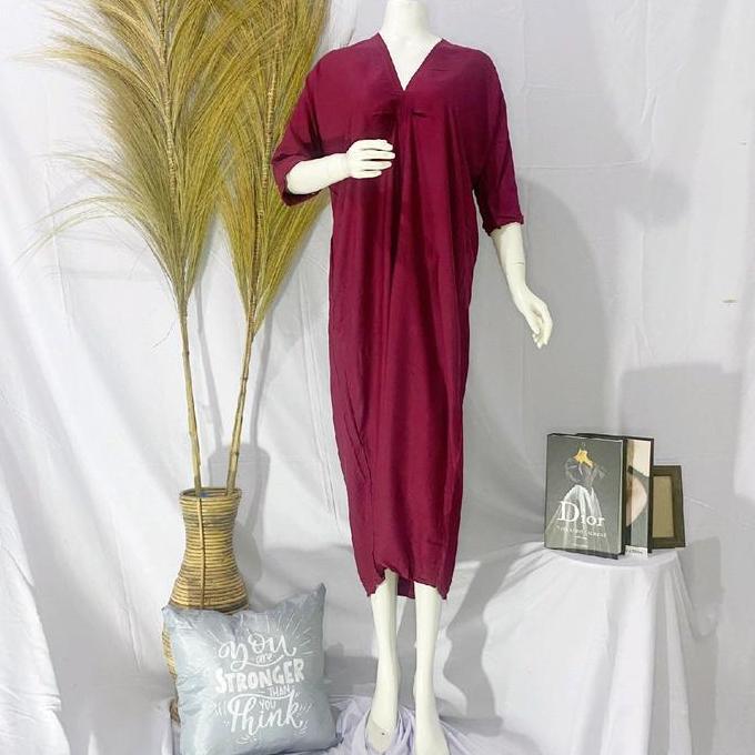 Dress Wanita kekinian Hiyori HOME DRESS kaftan katun rayon viscose premium edisi lebaran bumil frien