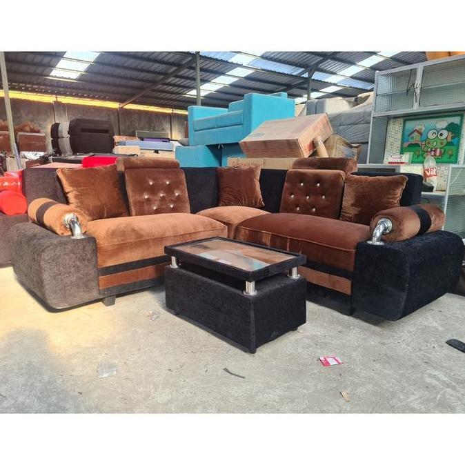Sofa L Sudut Elegan Minimalis Ekonomis Sofa Duduk Sofa Ruang Tamu Sofa Sudut Kursi L Sudut Kursi L P