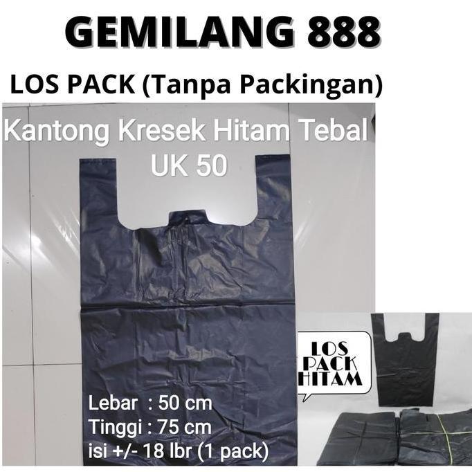 Confezione- Hdpe 50 / Kantong Kresek Hitam Tebal,Kantong Plastik Hitam Besar