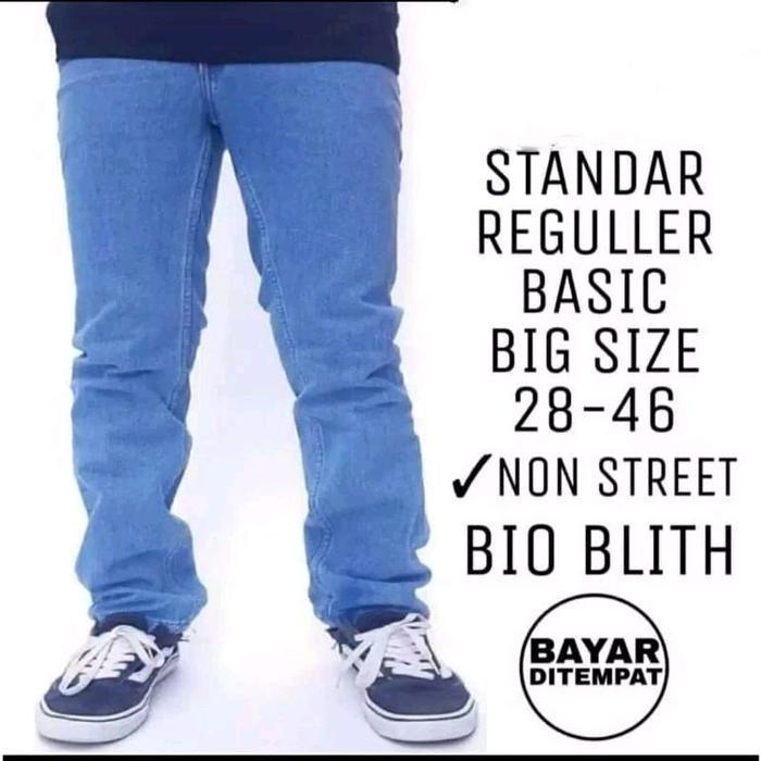 Bisa Cod - Uvall Denim  - Celana Jeans Panjang Pria Original Model Reguler Loose Fit Standar Basic B