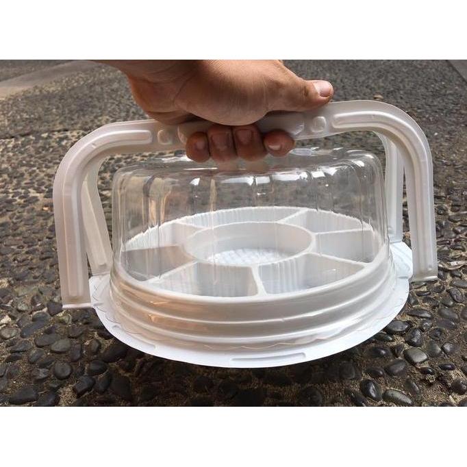 Cibo- Mika Tumini Ct 20 Gagang Sekat / Tumpeng Mini Gagang Sekat 20Cm Putih - 10Pcs