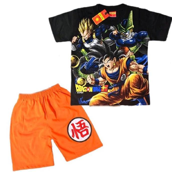 Baju anak laki-laki usia 1-10 tahun motif Dragon Ball/Setelan anak laki-laki usia 1-10 tahun motif D