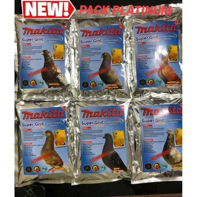 GRIT MAKITA PLATINUM SUPER ASINAN BURUNG MERPATI DEKUKUR PUTER DARA MAKANAN BURUNG