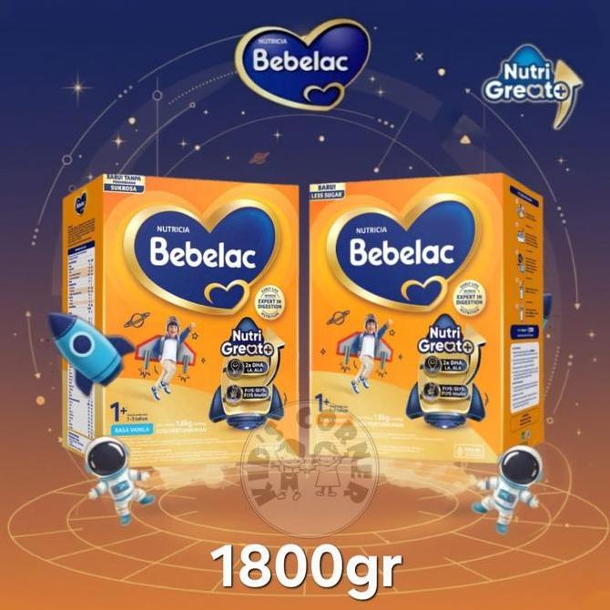 Bebelac 1+ / 3+/ 6-12/ 0-6  1800gr Madu/Vanila  bebelove 1800gr Susu Bubuk