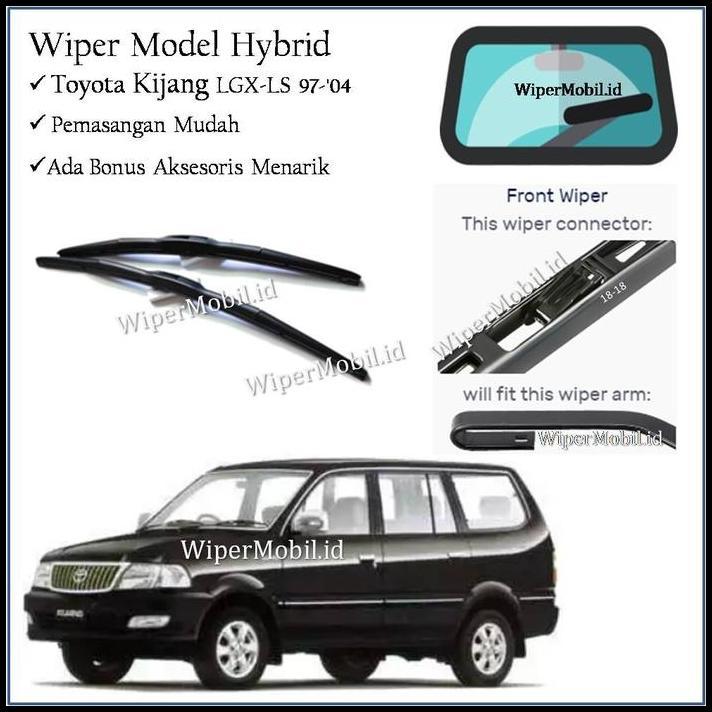 HOT DEAL WIPER HYBRID KIJANG LGX LSX LX SSX 1998 1999 2000 2001 2002 2003 2004 