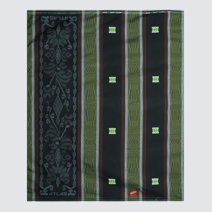 Sarung Atlas Premium 760 Songket Hitam Hijau