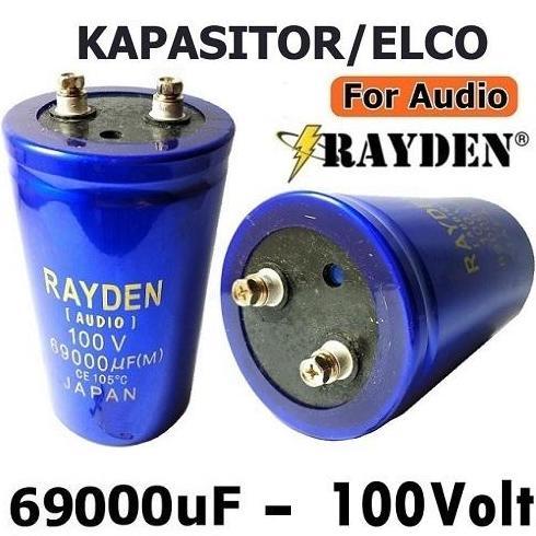 CAPACITOR ELCO 69000UF 100V KAPASITOR ELKO AUDIO - 69000UF / 100V 69.000 MIKRO 100 VOLT 69000/100