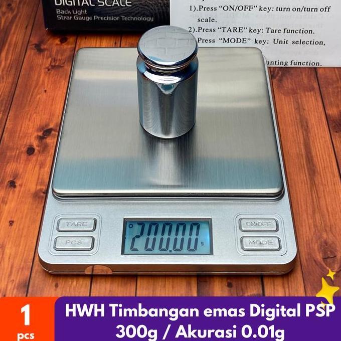 Cucina- Hwh Timbangan Emas Digital Psp 300G / Akurasi 0.01G