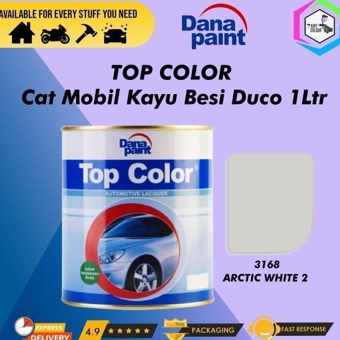 TOP COLOR 3168 Arctic White 2 - Cat Mobil Kayu Besi Duco