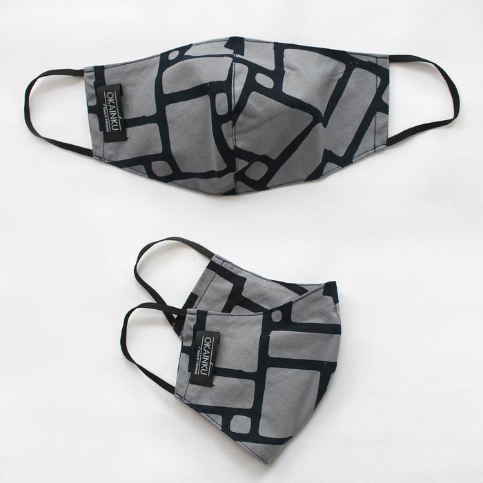 Bisa Cod - Okainku Masker Kain Batik Geometrik