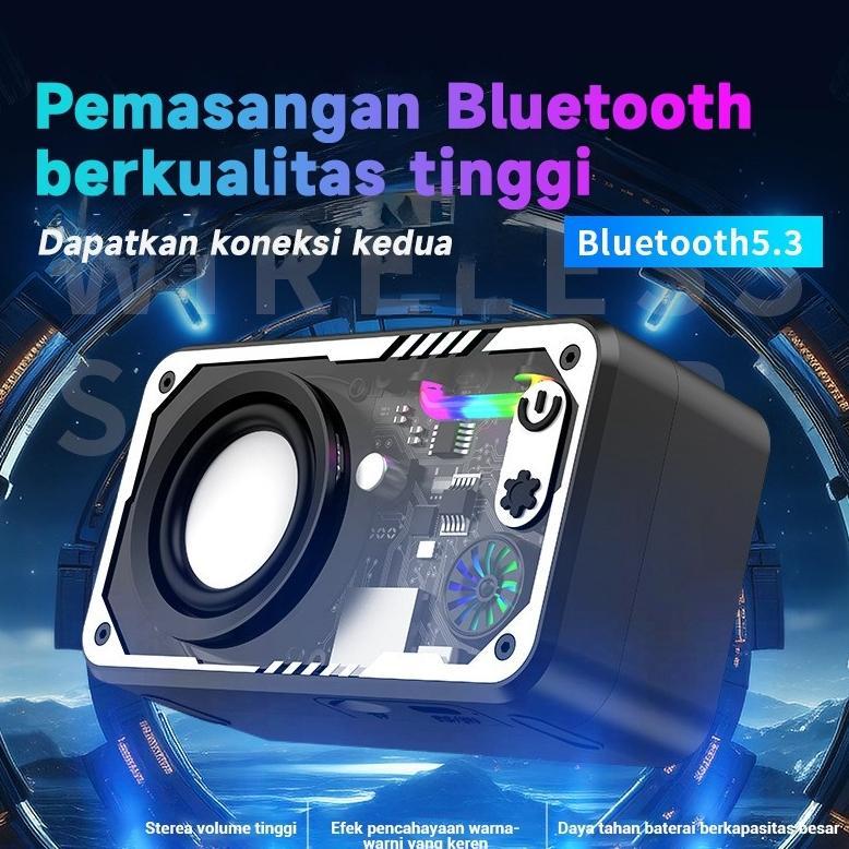 Hot Sale Speaker Bluetooth Cyberpunk Bluetooth Speaker Double Subwoofer Music Speaker Salon Bluetoot