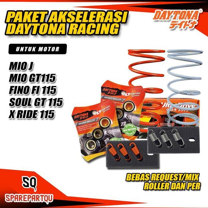 TERBARU - PAKET UPGRADE CVT MIO J FINO FI SOULGT X-RIDE 115 DAYTONA RACING - PAKET AKSELERASI CVT