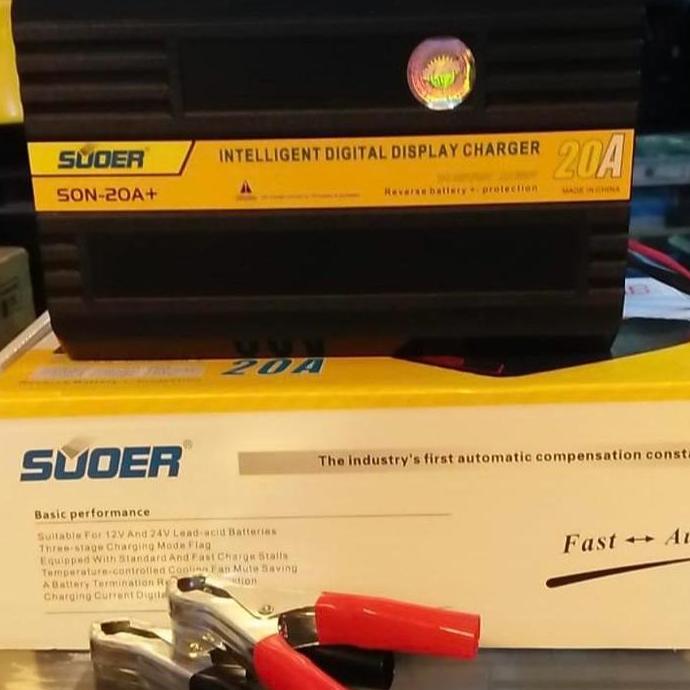 NEW Charger Cas Aki Otomatis Suoer SON-20A 12V 12 V 24V 24 V 20A 20 A