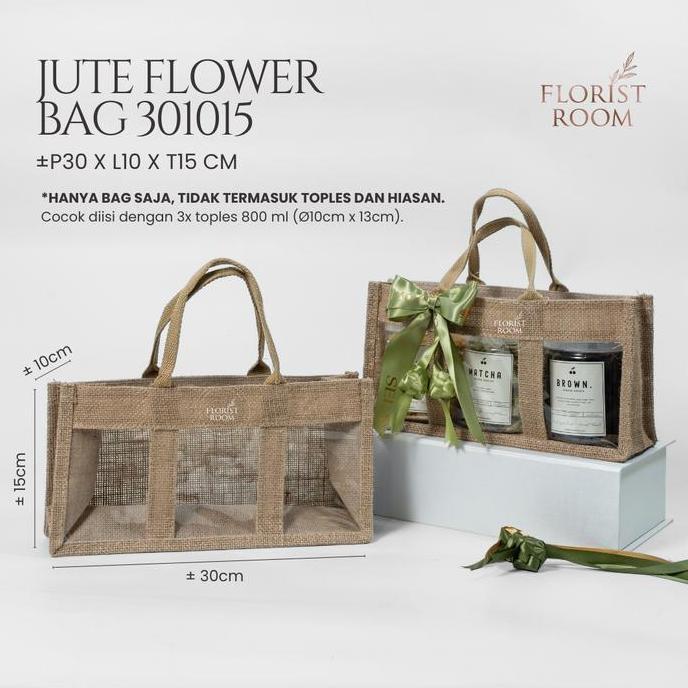 Pacnpac- Jute Flower Bag 301015 - Tas Hampers - Jute Bag -Florist Room Goodie Bag