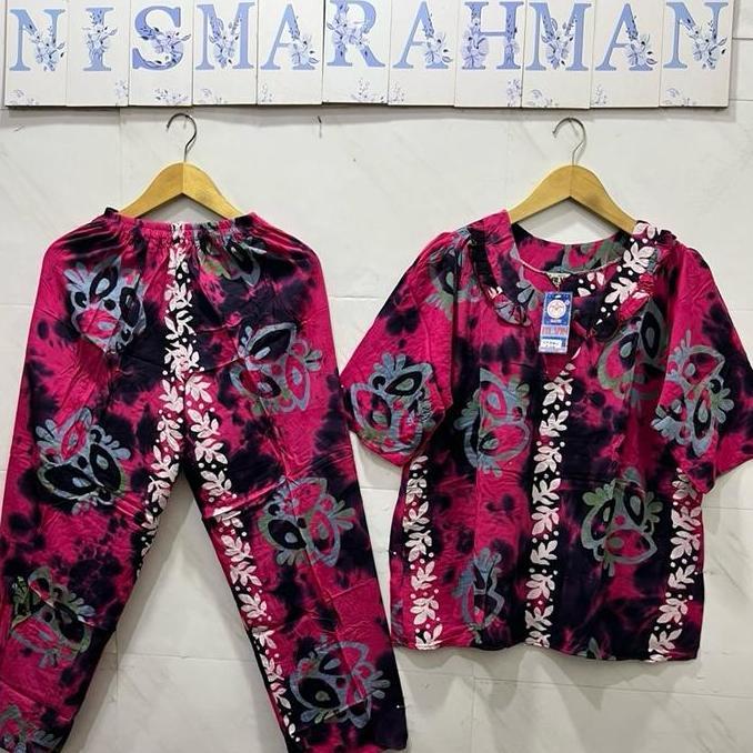 Setgirl- Setelan Cp Batik Alvin Abg  Tangan 3/4 - Celana Panjang