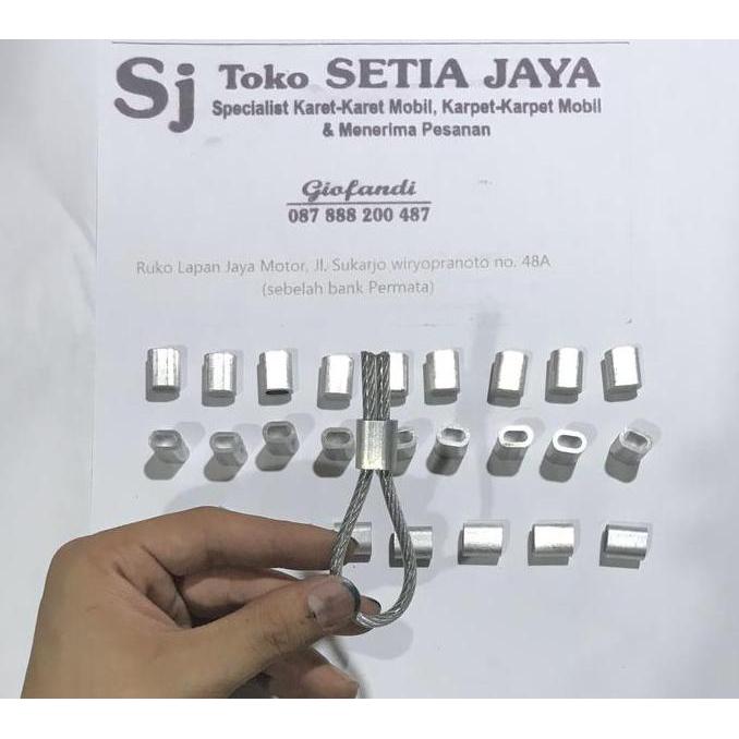 PROMO HARI INI CRIMP FERRULE ALUMUNIUM 4MM /FEROL SLING WIRE ROPE/ KLEM KAWAT SLING PART BERKUALITAS