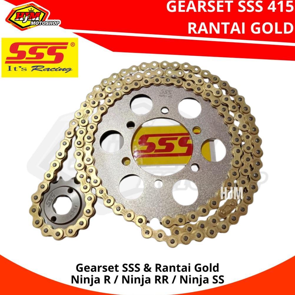 Gearset SSS 415 Ninja RR / Ninja R / Ninja SS & Rantai GOLD 415H
