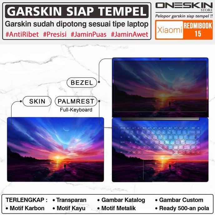 BEBAS ONGKIR - Garskin Sticker Laptop Xiaomi Redmi Book RedmiBook 15 Gambar Full Body