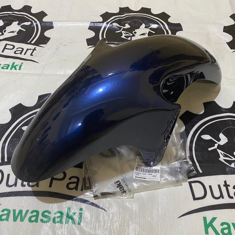 SPAKBOR DEPAN NINJA 150 RR OLD BIRU DONGKER BIRU NAVY ORINAL