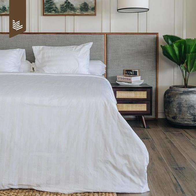 Sprei Berkaret Fitted Sheet TC 260 Salur Dolby Fitted Sheet 100% Cotton