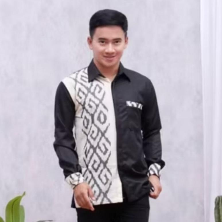 ARVESSACORNER KEMEJA TENUN PRIA KOMBINASI POLOS BAJU ATASAN PRIA TENUN TROSO KOMBINASI TOYOBO BAJU T