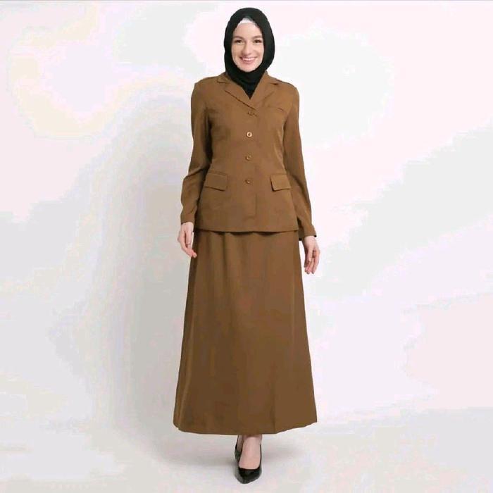 Bisa Cod - Seragam Kheki Tua Wanita ,Baju Dinas Asn,Pns,Pemda Tua Wanita ,Seragam Asn Khek Tua Wanit
