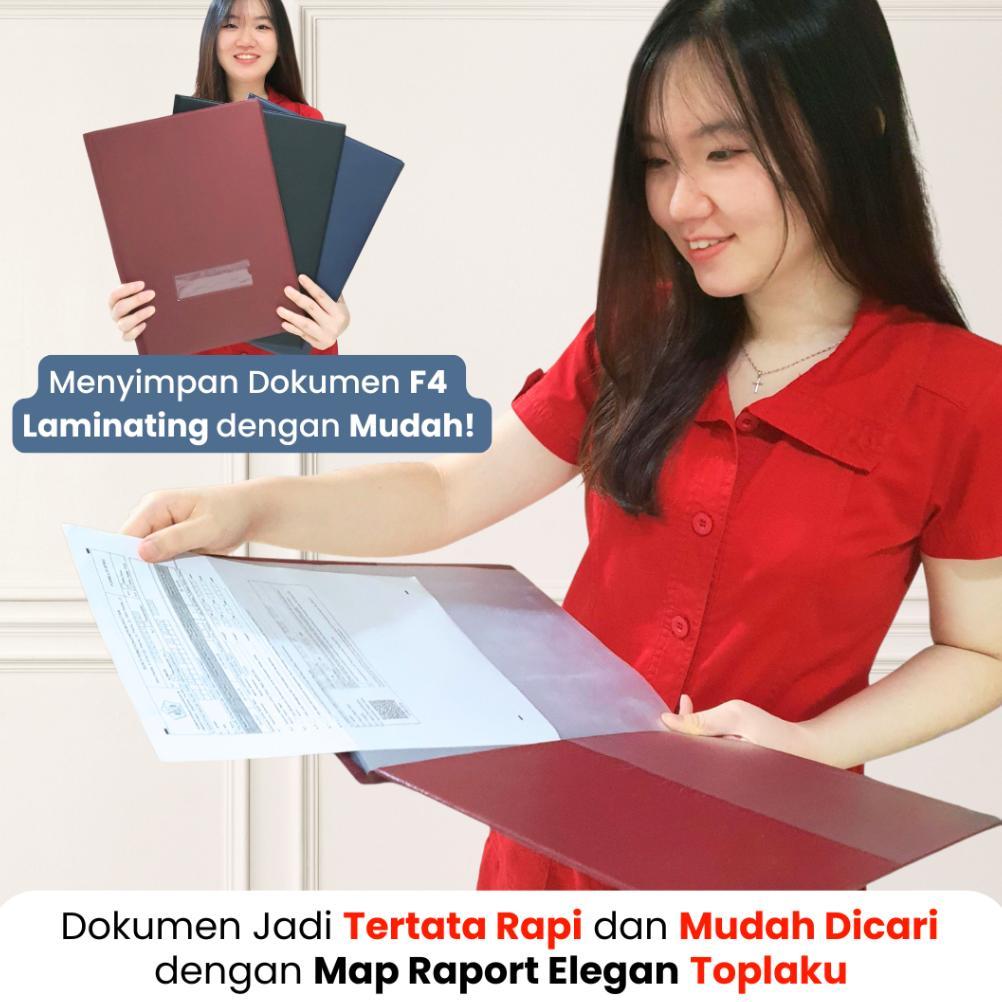MAP RAPORT IJAZAH SERTIFIKAT ISI 20 PLASTIK BURAM ANTI LENGKET MAP GURU SEKOLAH ANTI AIR HARD COVER