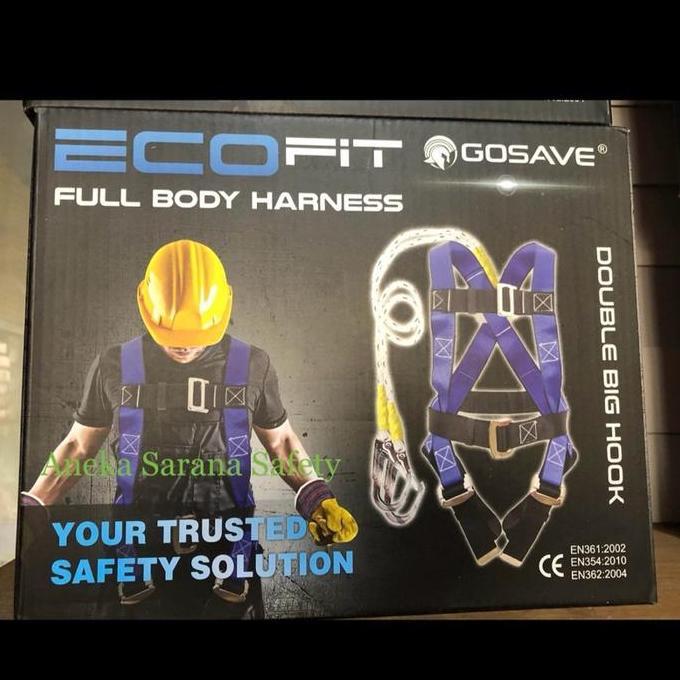 FULL BODY HARNESS DOUBLE HOOK GOSAVE ECOFIT